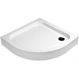 Aqualine brodzik 90x90 cm półokrągły biały BTTR90