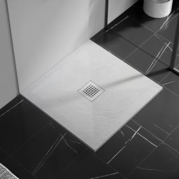 Balneo Stone Tray brodzik 90x90 cm kwadratowy kompozyt biały STFWH909025