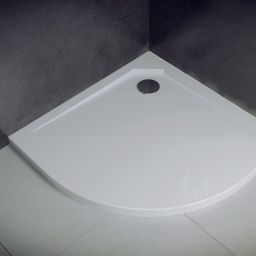 Besco Asco UltraSlim brodzik 80x80 cm półokrągły biały BMAS-80