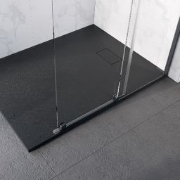 Besco Vexo brodzik 180x90 cm prostokątny czarny BVB-180-90-P