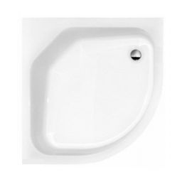 Besco Diper II brodzik 80x80 cm półokrągły biały #BAD-80-II