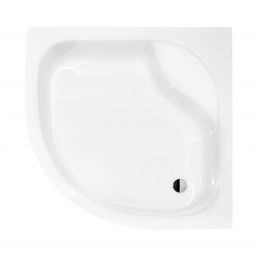 Besco Diper I brodzik 80x80 cm półokrągły biały #BAD-80-NK