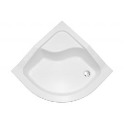 Besco Oliver I brodzik 80x80 cm półokrągły biały #BAO-80-NR