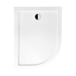 Besco Saturn brodzik 120x90 cm półokrągły asymetryczny prawy biały #BAS-120-NP