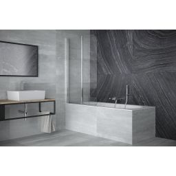 Besco Prime parawan nawannowy 90x140 cm dwuskrzydłowy szkło przezroczyste PNP-2S