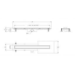 Besco Virgo Basic odpływ prysznicowy 80 cm chrom szczotkowany OL-80-VB
