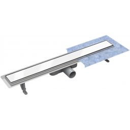 Besco Virgo White odpływ prysznicowy liniowy 60 cm białe szkło hartowane OL-60-VW