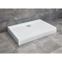 Radaway Argos D brodzik 90x80 cm prostokątny z nóżkami biały 4ADN89-02