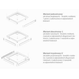 Radaway Argos zakończenie panela lewe białe 003-019000104