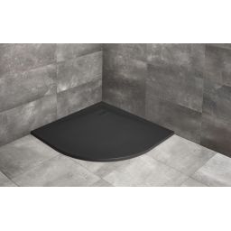 Radaway Kyntos A brodzik półokrągły 80x80 cm czarny HKA8080-54