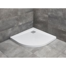 Radaway Argos A brodzik 90x90 cm półokrągły biały 4AA99-01