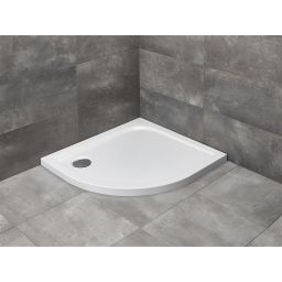 Radaway Delos E brodzik 90x80 cm półokrągły prawy biały SDE8090-01R