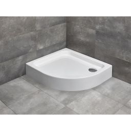 Radaway Siros E Compact brodzik 80x90 cm półokrągły lewy biały SBE8917-1L