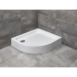 Radaway Siros E Compact brodzik 80x90 cm półokrągły prawy biały SBE9817-1R