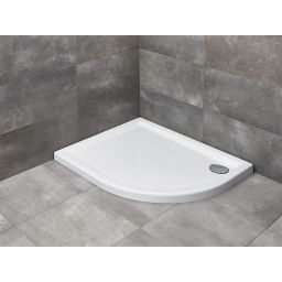 Radaway Tasos E brodzik 100x80 cm półokrągły lewy biały STE1086-30L