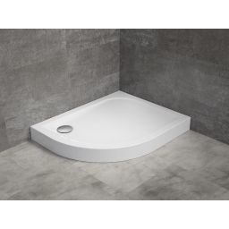 Radaway Delos E Compact brodzik 100x90 cm półokrągły prawy biały SDE1090-05R