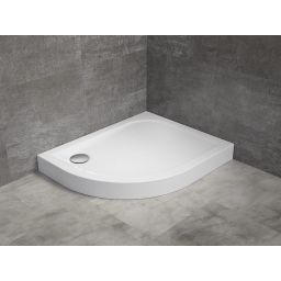 Radaway Delos E Compact brodzik 90x80 cm półokrągły prawy biały SDE9080-05R