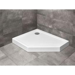 Radaway Doros PT E Compact brodzik 100x80 cm pięciokątny lewy biały SDRPTP1080-05L