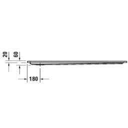 Duravit Starck Slimline brodzik prostokątny 140x80 cm biały 720236000000001