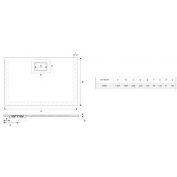 Excellent Lavano brodzik 120x90 cm prostokątny kompozyt beton BREX.1103.120.090.CON