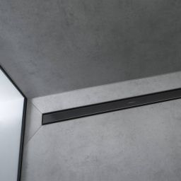 Hansgrohe Raindrain Match element zewnętrzny odpływu 80 cm liniowy czarny mat 56038670