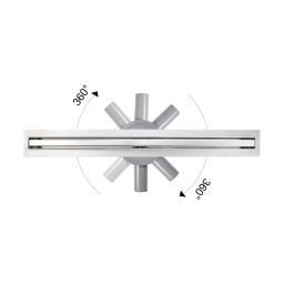 Hagser Iris Slim odpływ prysznicowy liniowy 60 cm ruszt odwracalny stal nierdzewna szczotkowana HGR60000030