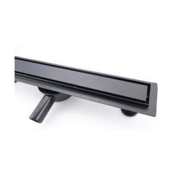 Hagser Iris odpływ prysznicowy liniowy 90 cm ruszt odwracalny czarny mat HGR15000030