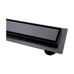 Hagser Iris odpływ prysznicowy liniowy 90 cm ruszt odwracalny czarny mat HGR15000030