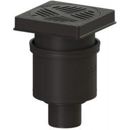 Kessel wpust podwórzowy DN100 odpływ pionowy czarny 67922B