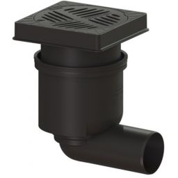 Kessel wpust podwórzowy DN100 odpływ boczny czarny 67923B
