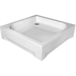 Polimat Tenor brodzik 80x80 cm kwadratowy biały 00314