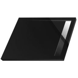 Polimat West New brodzik 110x90 cm prostokątny czarny 00347