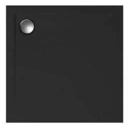 Polimat Geos brodzik 80x80 cm kwadratowy czarny 00379