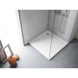 Polimat Geos brodzik 80x80 cm kwadratowy biały 00425