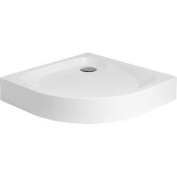 Polimat Nowy Styl brodzik 80x80 cm półokrągły biały 00615