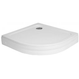 Polimat Standard brodzik 80x80 cm półokrągły biały 00787