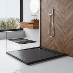 Polimat West New brodzik prostokątny 110x90 cm czarny 00354