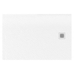 New Trendy Mori brodzik 120x90 cm prostokątny biały B-0436