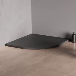 New Trendy Nex Shade brodzik 90x90 cm półokrągły antracyt B-0498