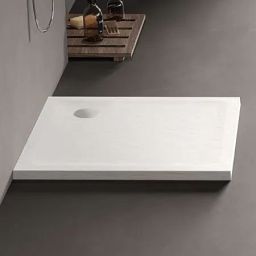New Trendy Mild Stone brodzik 90x90 cm kwadratowy biały B-0542