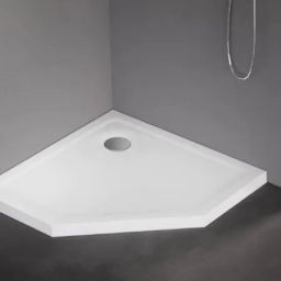 New Trendy Mild brodzik 90x90 cm pięciokątny biały B-0624