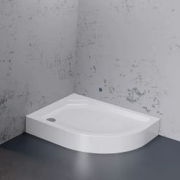 New Trendy New Maxima brodzik 120x85 cm półokrągły asymetryczny prawy biały B-0341