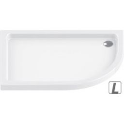 New Trendy Maxima Ultra brodzik 100x80 cm półokrągły biały B-0334(L)