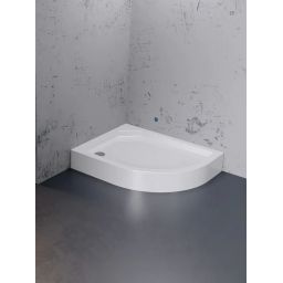 New Trendy New Maxima brodzik 100x80 cm półokrągły asymetryczny prawy biały B-0339