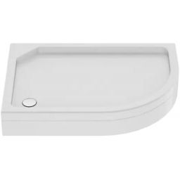 New Trendy New Maxima brodzik 100x80 cm półokrągły asymetryczny lewy biały B-0338