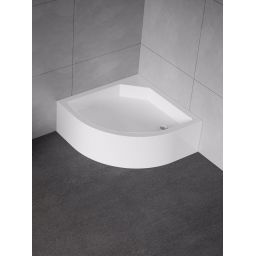 New Trendy Artus brodzik półokrągły 90x90 cm biały B-0364