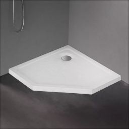 New Trendy Mild Stone brodzik 80x80 cm pięciokątny czarny B-0581