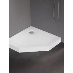 New Trendy Mild brodzik pięciokątny 90x90 cm biały B-0603