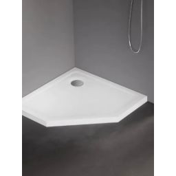 New Trendy Mild brodzik 90x90 cm pięciokątny biały B-0624