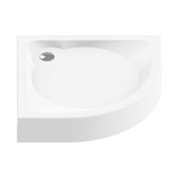 New Trendy Cantare brodzik 80x80 cm półokrągły biały B-0308